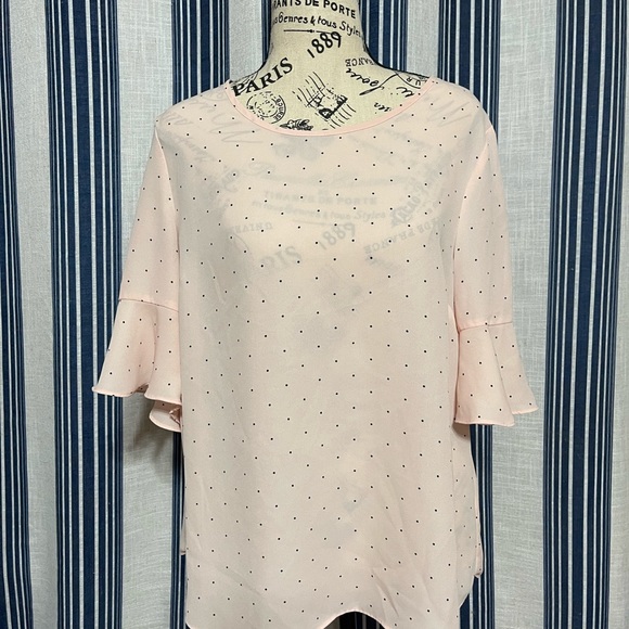 Elle pink polka dot blouse - Picture 1 of 3